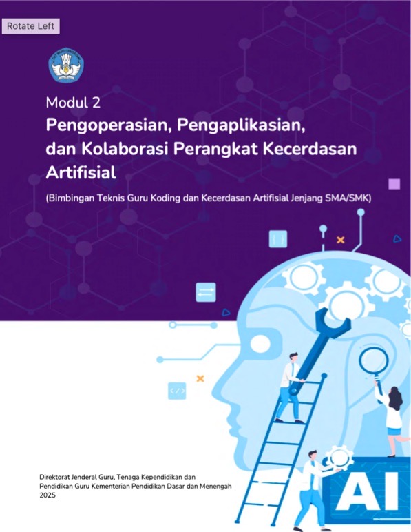 Modul 2 : Pengoperasian, Pengaplikasian, dan Kolaborasi Perangkat Kecerdasan Artifisial