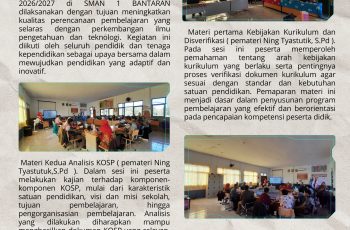 DAY 1. PENYUSUNAN DAN DIVERIFIKASI KURIKULUM OPERASIONAL SATUAN PENDIDIKAN (KOSP) SERTA PERANGKAT PEMBELAJARAN BERBASIS PEMBELAJARAN MENDALAM, KODING, DAN KECERDASAN ARTIFISIAL TAHUN AJARAN 2026/2027