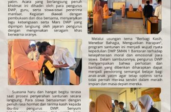 DWP. SMAN 1 BANTARAN Berbagi Kasih